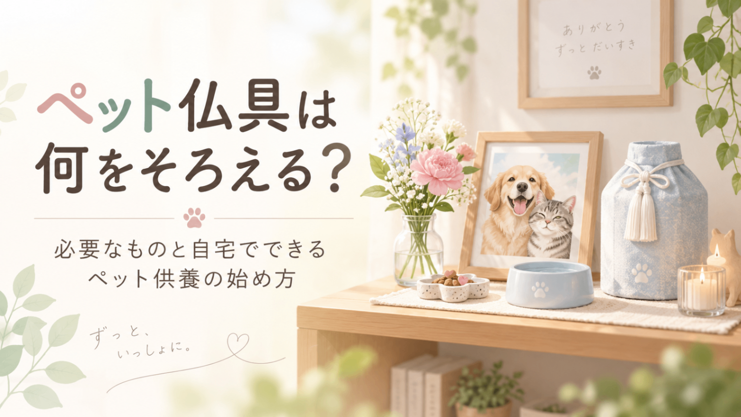 【News】ペット仏具は何をそろえる？ 必要なものと自宅でできるペット供養の始め方