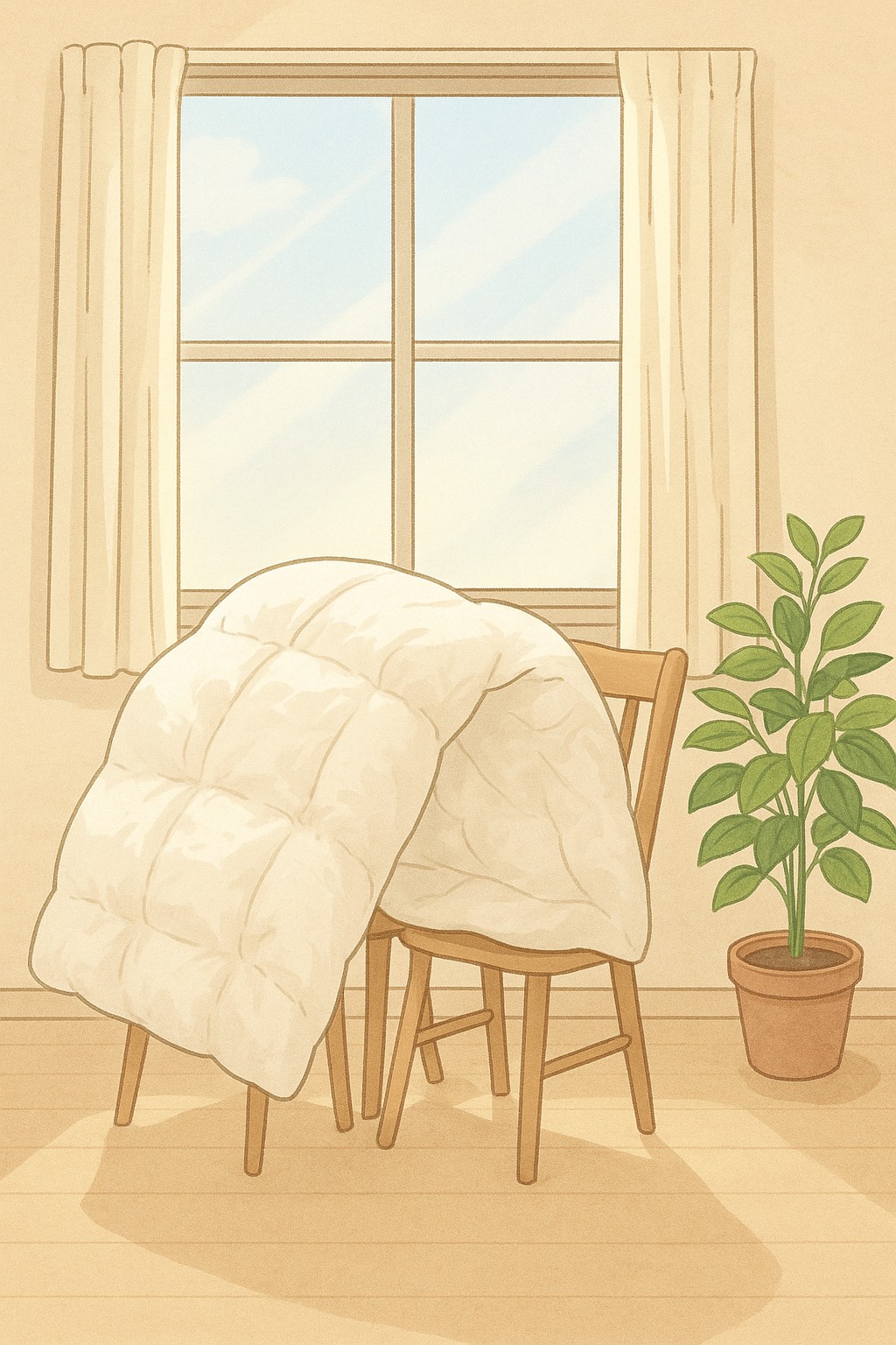 布団干し（室内）